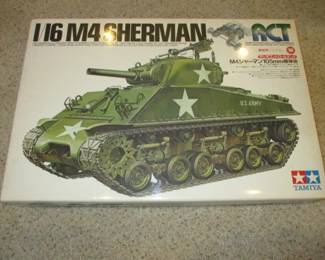 Vintage Tamiya 1/16 M4 Sherman RT1601 RC Tank Kit (Sealed)