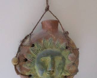 Mexican Terra Cotta Sun Face Canteen