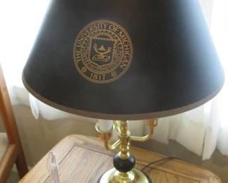 University of Michigan Candlestick Bouillotte Lamp