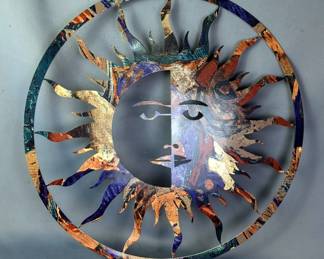 Lazart Collector Series Metal Sun and Flower Wall Art