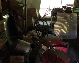 Inside shed we priced what we could but you will have to dig and bring a flash light