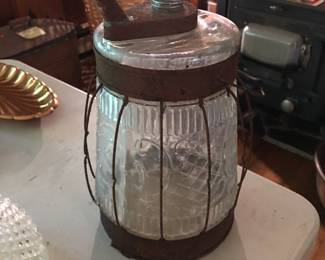 Glass and Metal Jar for kerosene 