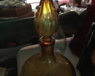Amber Art Deco glass