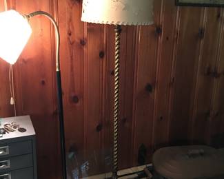 Asst Floor lamps mid century 