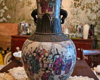 19th c. Chinese Famille Rose Nanking crackle glaze with COA circa 1863-1875