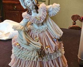 antique German Dresden porcelain figurines - markers include Volkstedt, Sitzendorf, Scheibealsbach, Ackermann & Fritze, Meissen and others