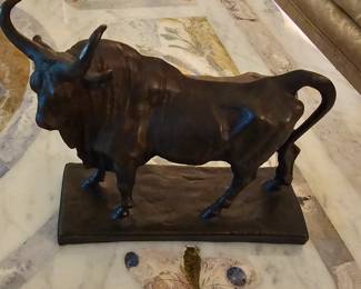 Bronze Bull sculpture by Jean-Baptiste Clesinger - 6 1/8" tall
