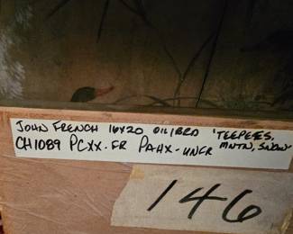 John French oil on board painting "Indian Meadows"