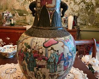 19th c. Chinese Famille Rose Nanking crackle glaze with COA circa 1863-1875