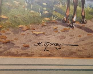 5 - antique Henry Murray watercolor paintings