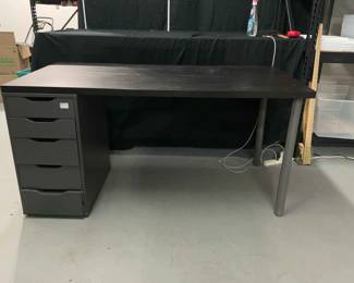 Gray IKEA Cabinet Desk