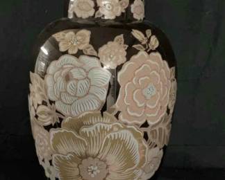 Brown Floral Lamp