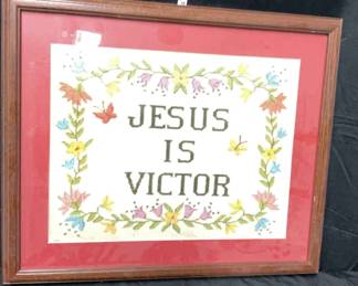 Religious Needlepoint Picture