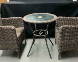 Bistro Wicker Patio Set