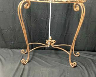 Half Moon Glass Top Entryway Table