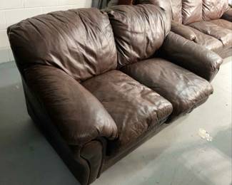 Leather Love Seat