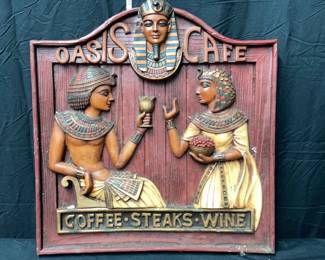 Egyptian Themed Oasis Cafe Wall Art