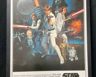 Black Wooden Framed Star Wars Movie Poster