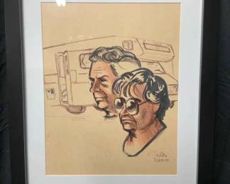 1981 Black Framed Portrait by Fred Edgi