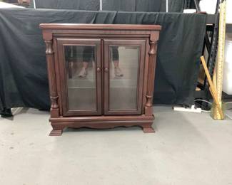 Cherry Wood Curio Cabinet