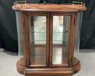 Small Oak Curio Cabinet