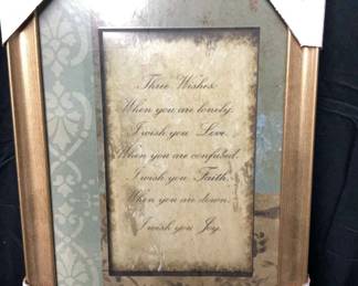 Gold Colored Framed Picture