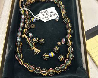 25ā Strand of Antique Venetian "King" Beads - Vintage African Trade Beads