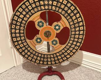 Vintage/Antique Carnival Dice wheel or Big 6 Wheel . Very good condition.