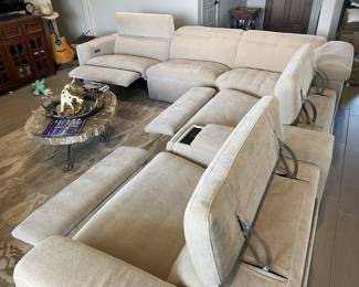 PRE-SALE item: 12' x 13' - Sectional - has all electric for USB charging plugs. Livingspaces.com - contact Seller