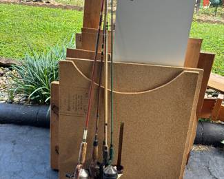 Vintage fishing poles