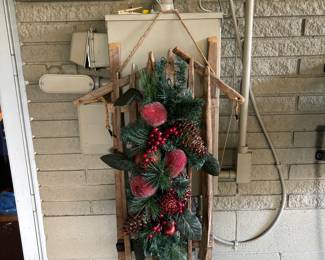 Antique sled decor