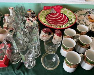 Christmas glassware