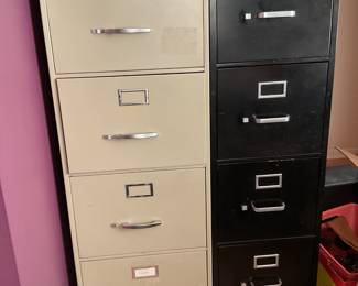 2 filing cabinets