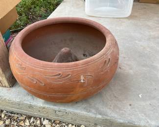terracotta water hose holder