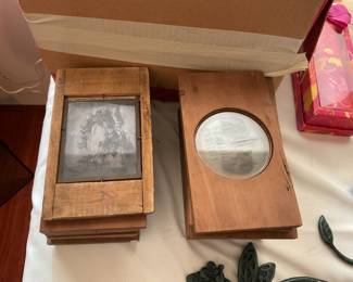 Vintage wood slides -majority human anatomy