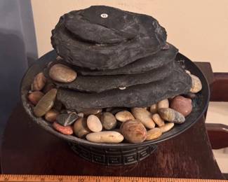 Tabletop rock garden fountain