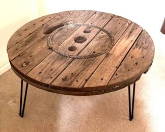 Industrial cable reel table