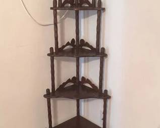 Vintage tiered corner shelf