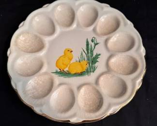 Vintage egg plate