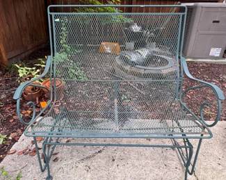 Wrought iron glider