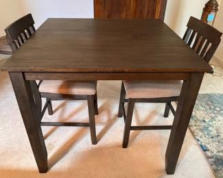 Composite wood pub table with 2 chairs