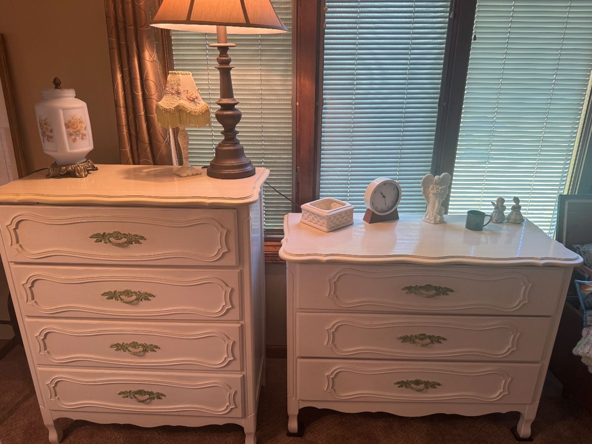 French Provincial two piece dresser and chest 