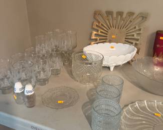 modern and vintage glassware