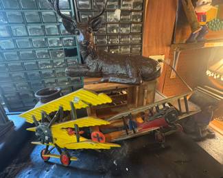 vintage homeco metal planes