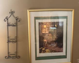 vintage wall art and plate hangers