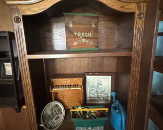 oak bookcase cabinet