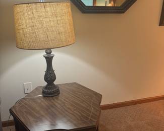 octagon table and lamp