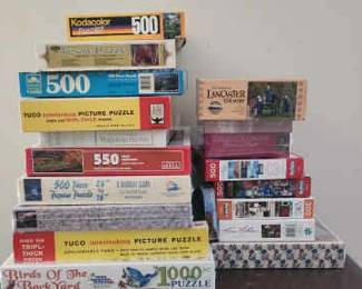 Large Mystery Lot Of Puzzles