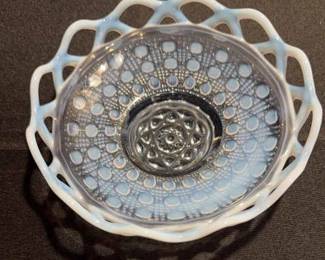 Katy Blue Imperial Glass Laced Edge Plate