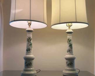 Matching Ivythemed Cream Lamps